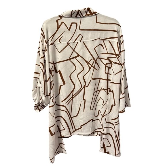Joseph Ribkoff Abstract Print Button-Up Shirt Size M tunic - Picture 7 of 12